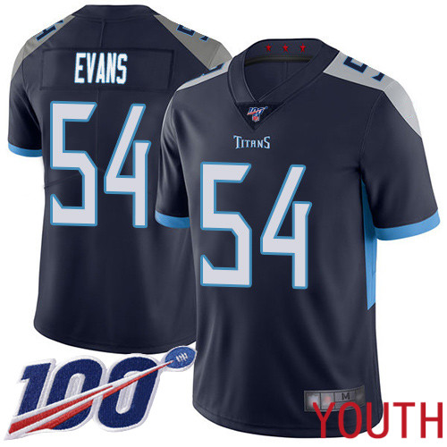 Tennessee Titans Limited Navy Blue Youth Rashaan Evans Home Jersey NFL Football 54 100th Season Vapor Untouchable